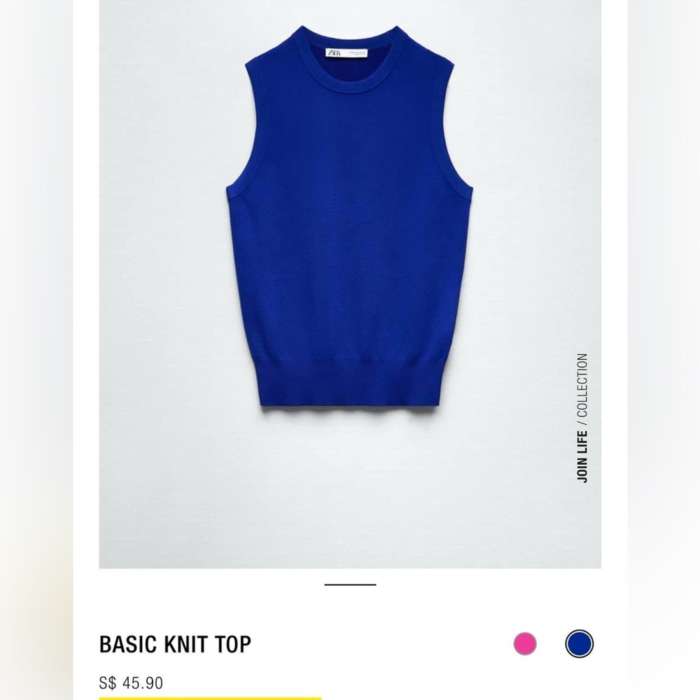 ZARA Basic Knit Sleeveless Top - Picture 4 of 4
